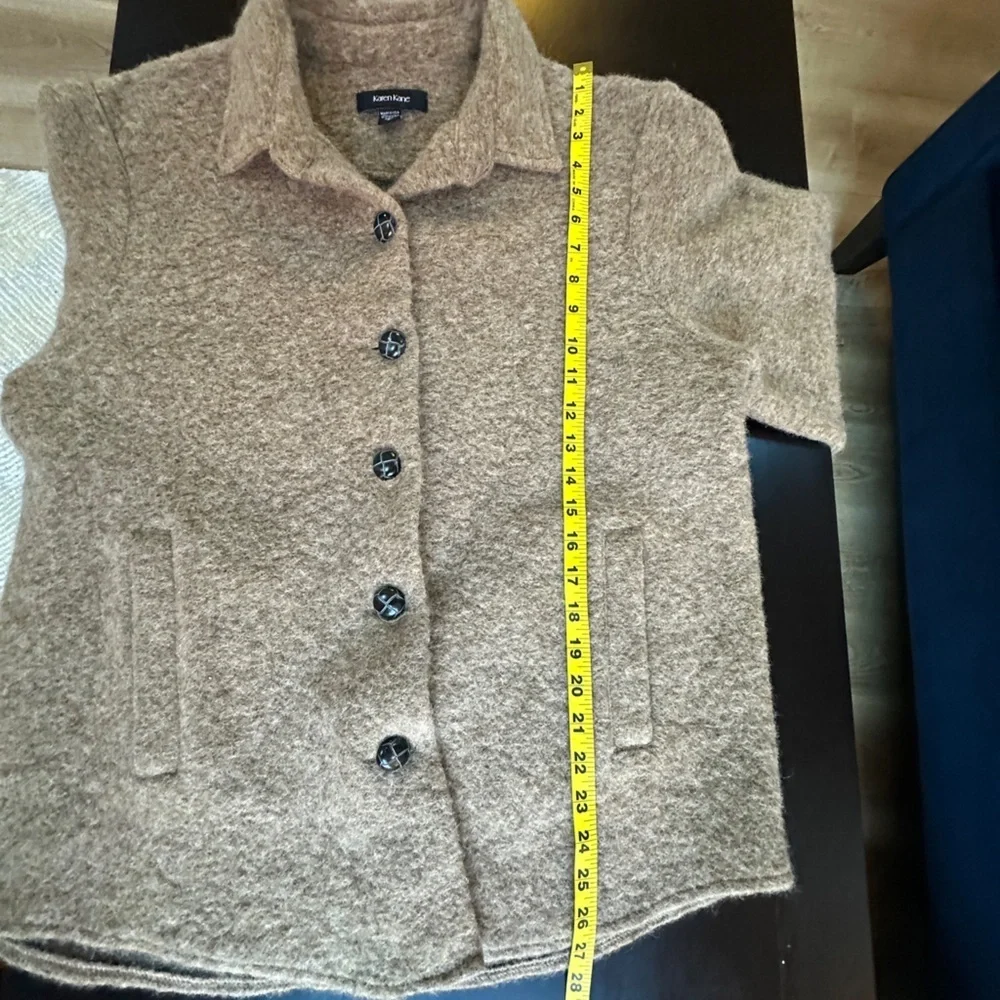 Karen Kane brushed wool blend shirt jacket. - Picture 7 of 8